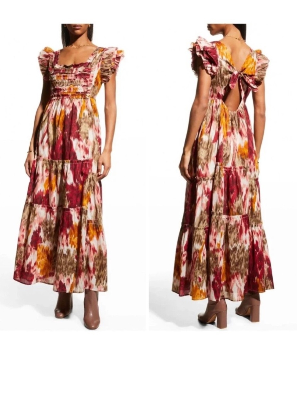 Anthropologie Love the Label Elsa Maxi Dress Aztec Boho print
